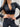Crop top long sleeves - Black