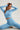 Grace seamless crop top long sleeves - Blue