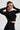 Grace seamless crop top long sleeves - Black